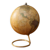 Small decorative globe on a gold stand – vintage style