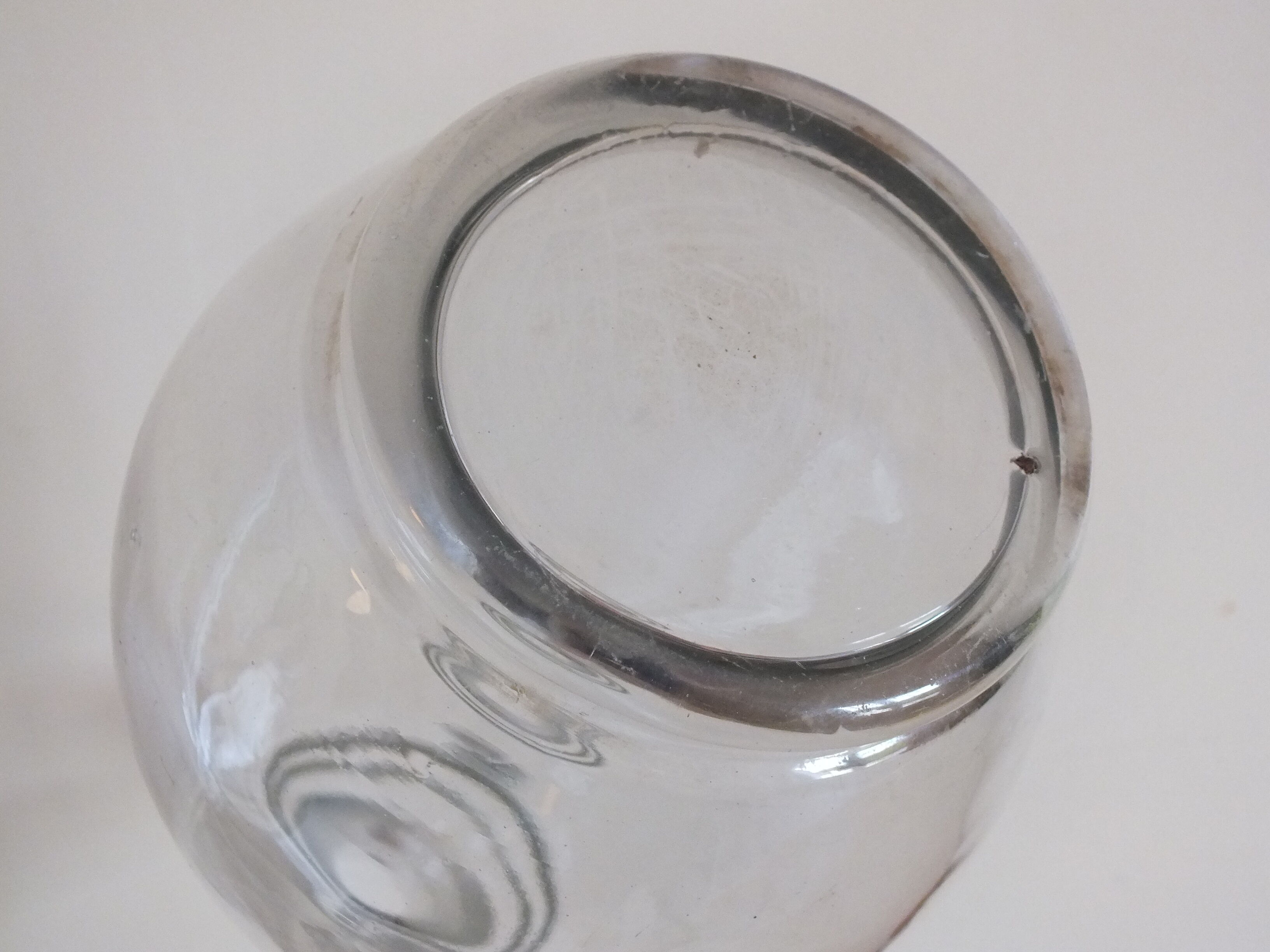 Grand pichet à cidre en verre soufflé Normandie 19ème siècle