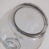 Large cider pitcher in blown glass Normandy 19th century