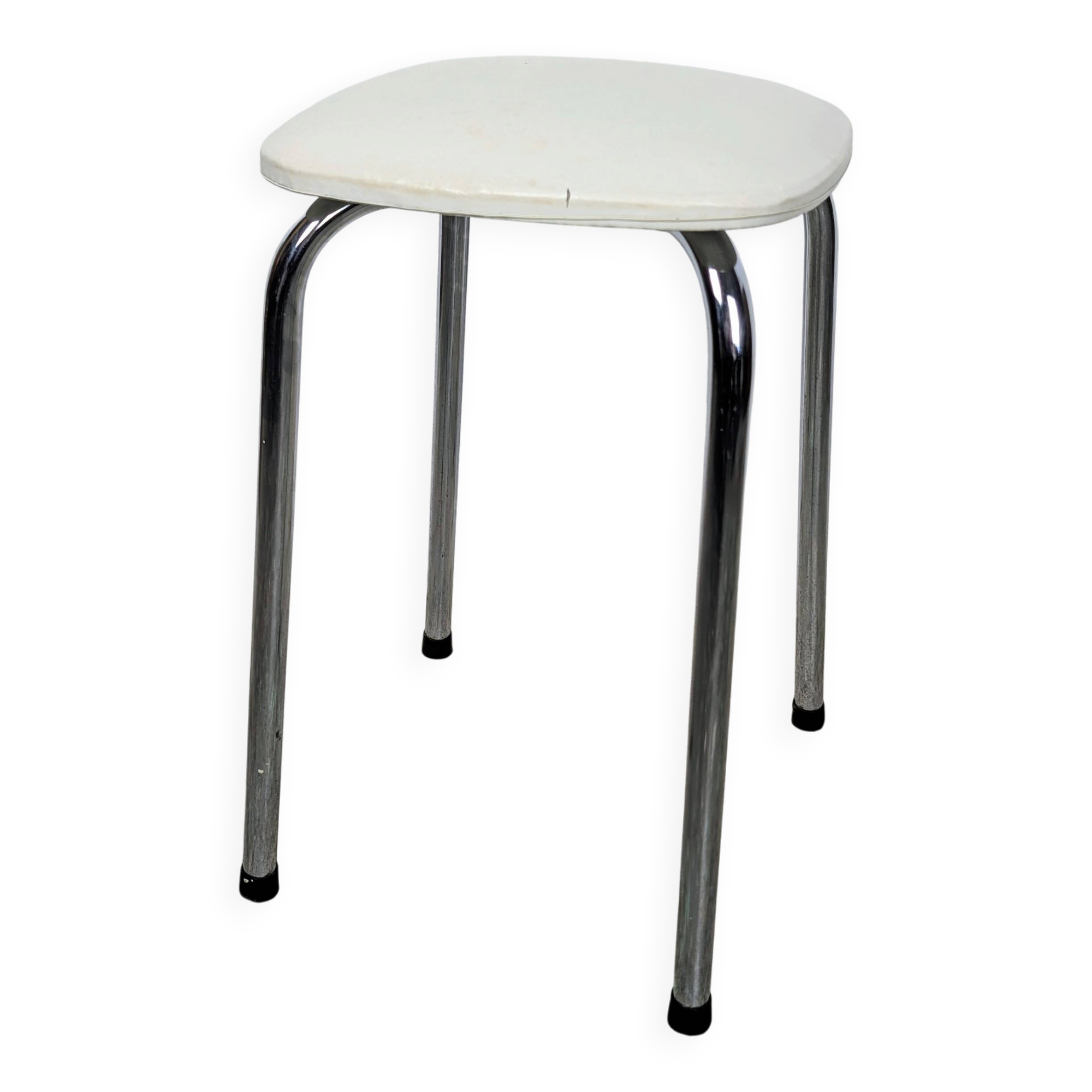 Tabouret chrome et skaï