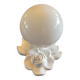 Porcelain wall light - opaline globe