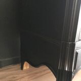 Black and wood window