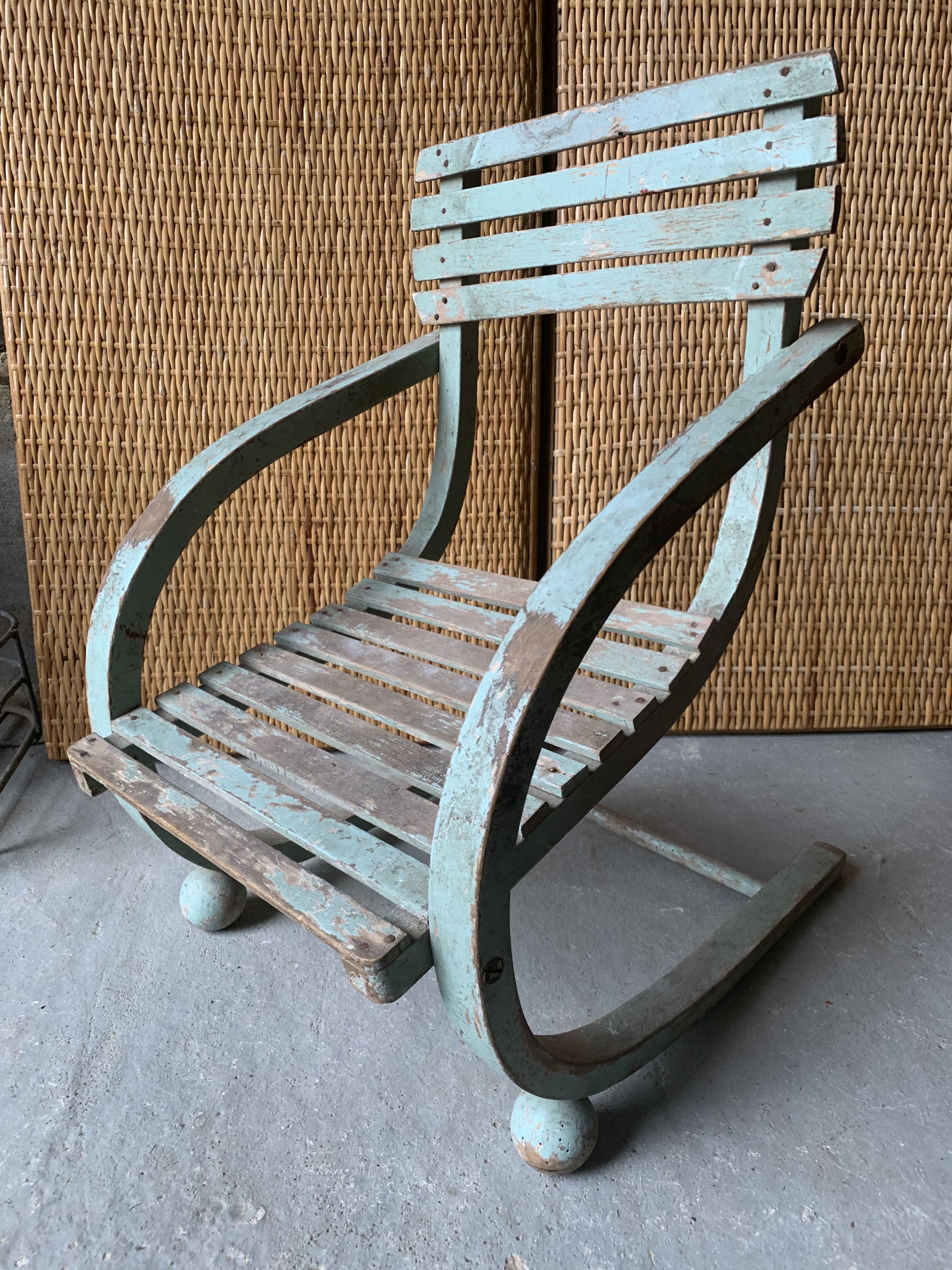 Wooden children's armchair