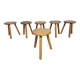 Mid-century wooden tripod stool Le Corbusier