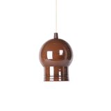 Lampe suspendue en argile verte