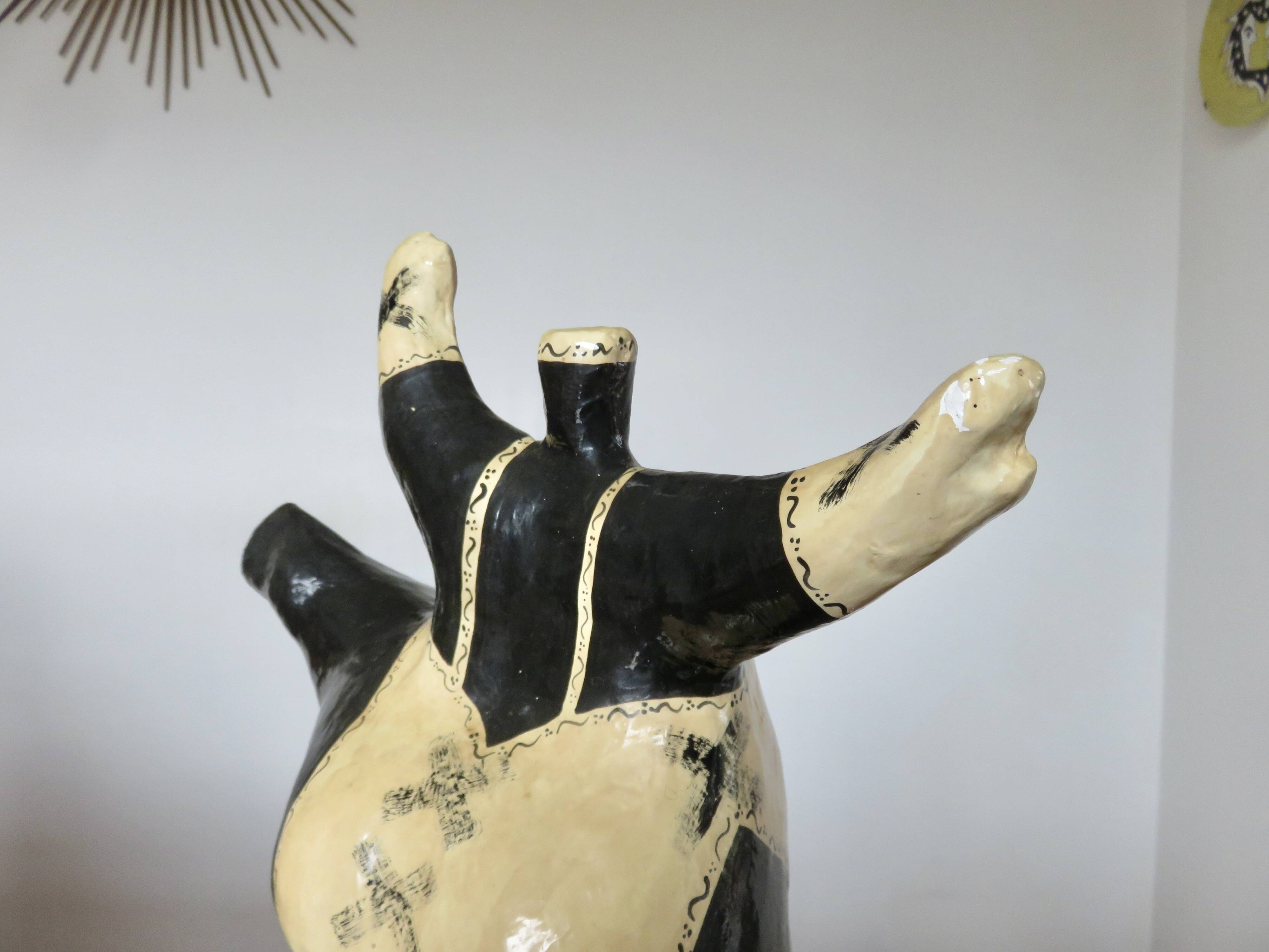 Sculpture "DEESSE" in the style of Niki de Saint Phalle, papier-mâché 1990