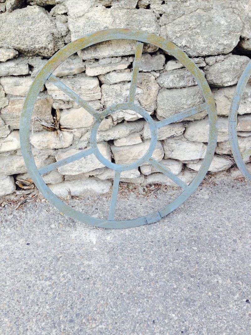 Pair of iron oxen eyes