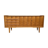 Enfilade bahut meuble tv hifi vintage noyer - 50/60 - style scandinave