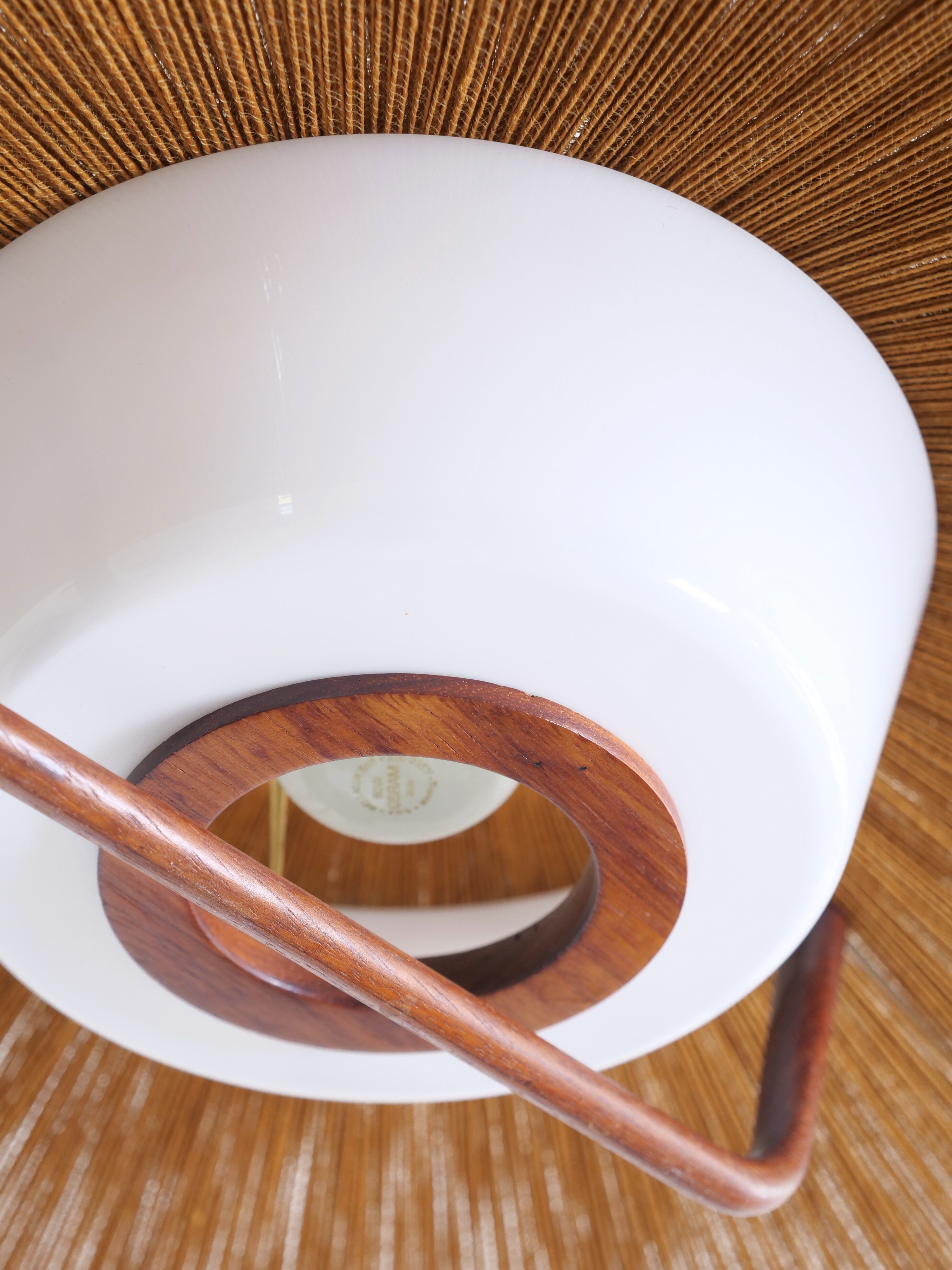 Rope and teak teak hanging lamp teuchde leuchten