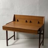 Scandinavian desk with extendable system in teak, 1960.