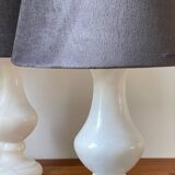 Pair of Vintage Alabaster Stone Lamps