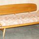 Vintage Ercol Windsor Studio 355 canapé / daybed, light wood, Mid-Century Modern design.