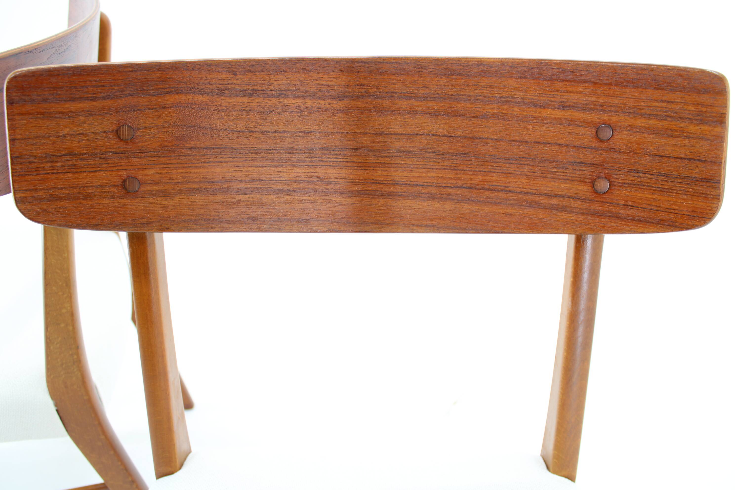 1960s Pair of Danish Teak Chairs, Restored