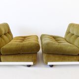 C&B Italia Amanta set of 2 lounge chairs by Mario Bellini 70s