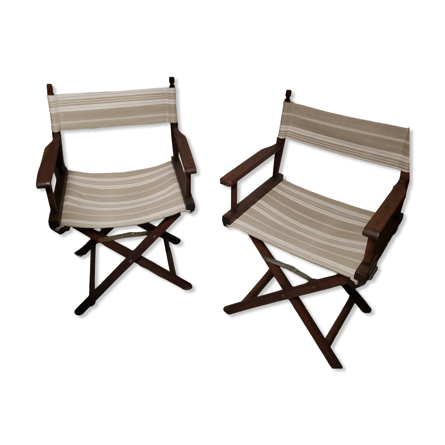 Folding director's armchairs