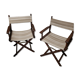 Folding director's armchairs