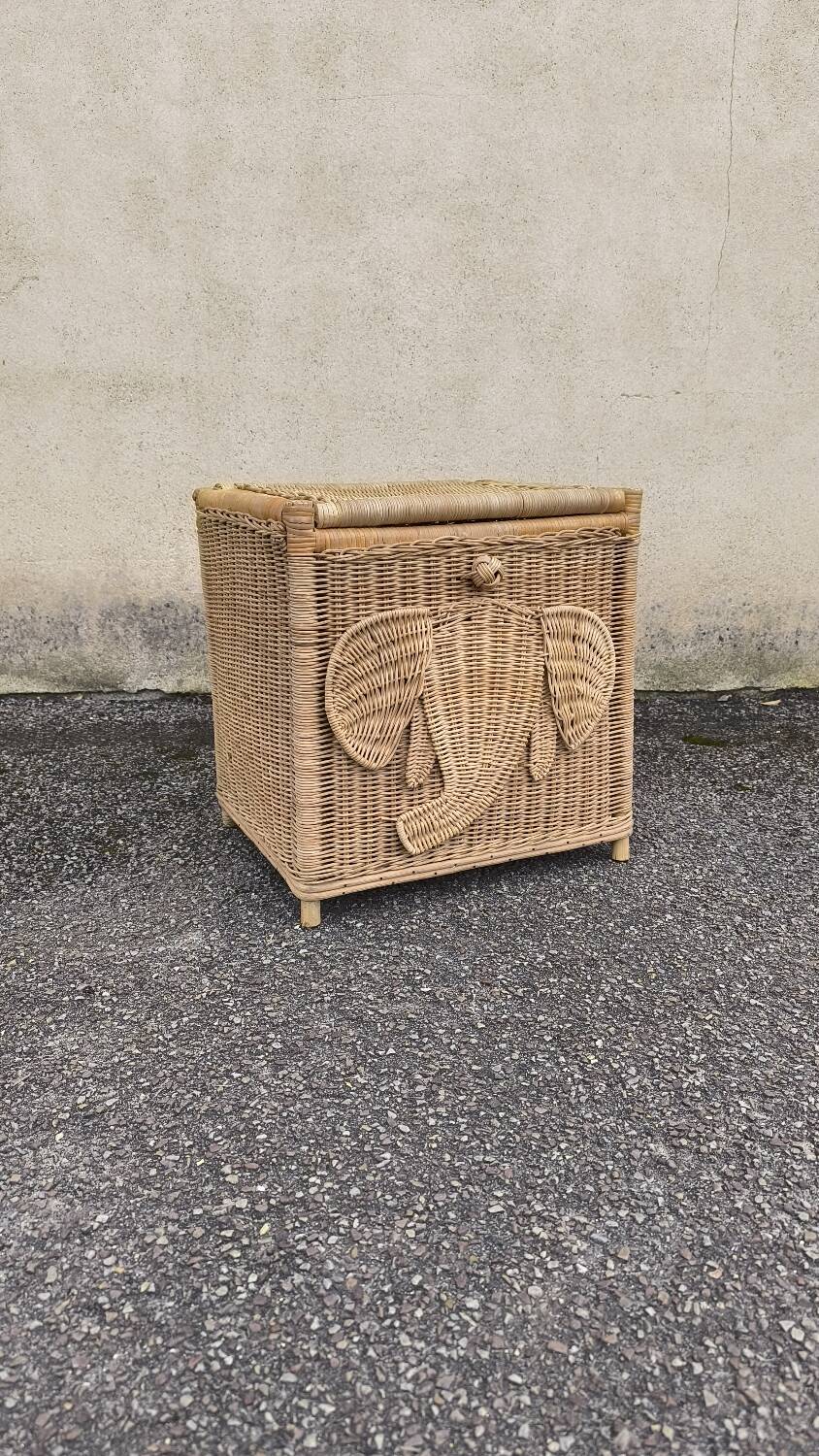 Vintage rattan chest