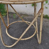 Rattan table.