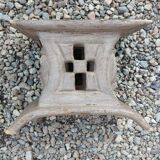 2 African carved wooden stools
