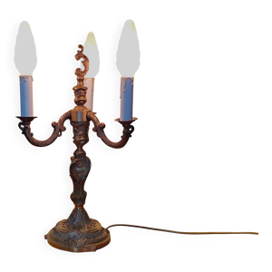 Lampe chandelier 3 feux - style rocaille