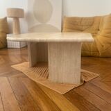 Vintage design travertine stone coffee table drip
