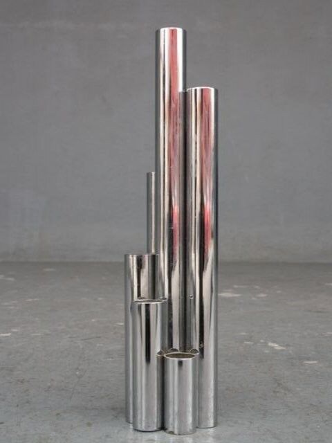 Mud tubes design nickel-plated metal 1980