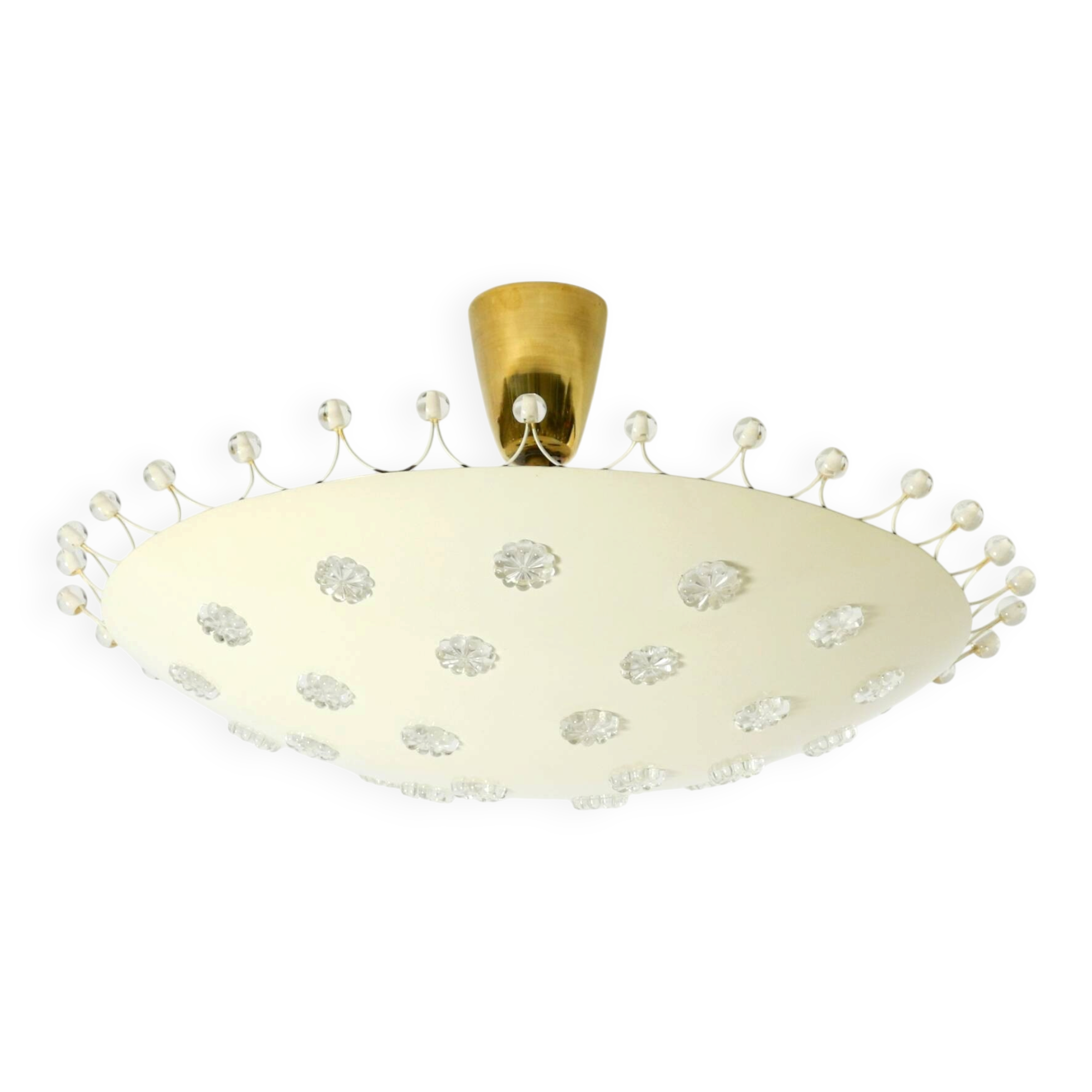 Beautiful large mid-century metal ceiling lamp by Emil Stejnar for Rupert N