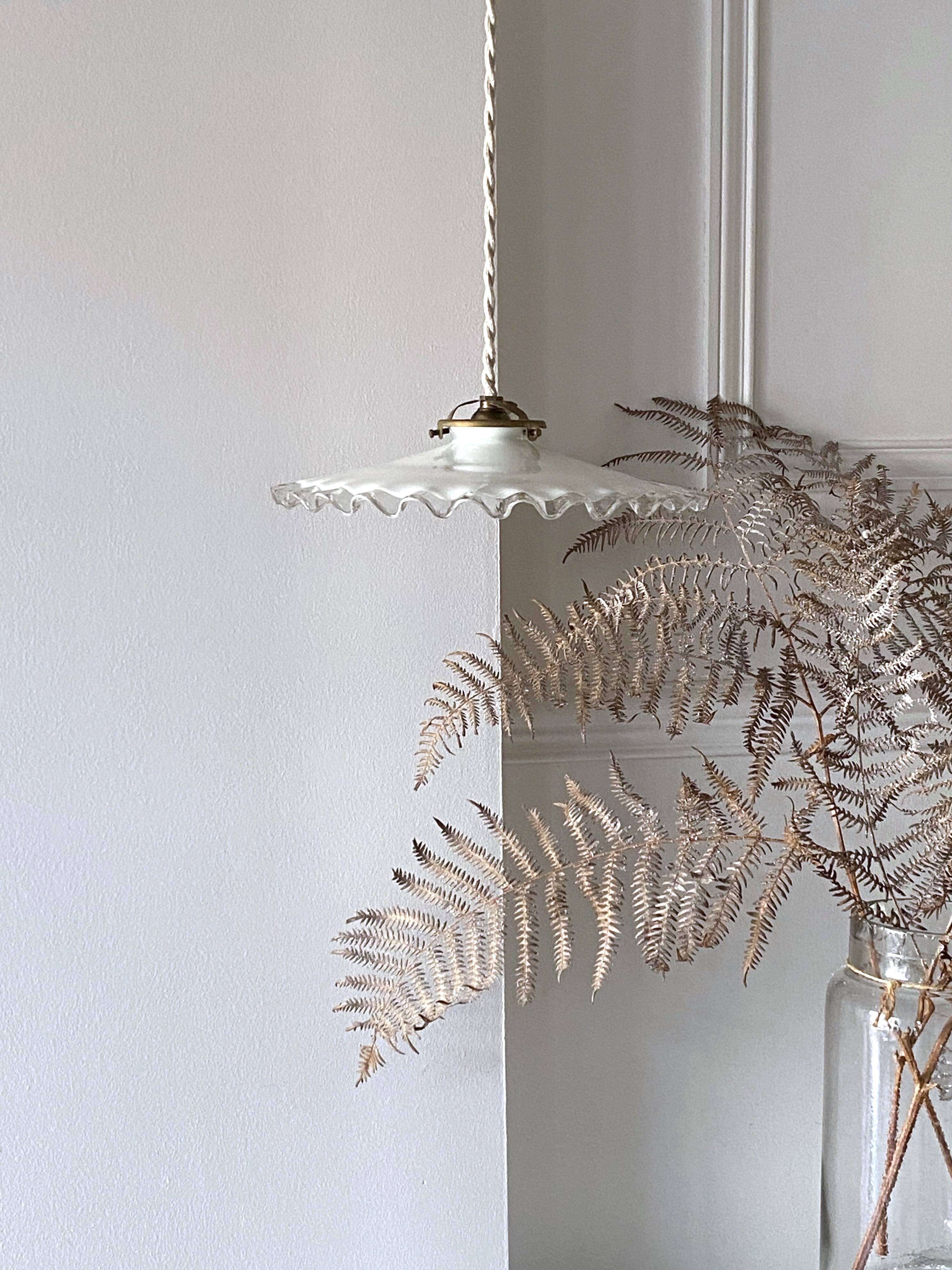 Opaline pendant light