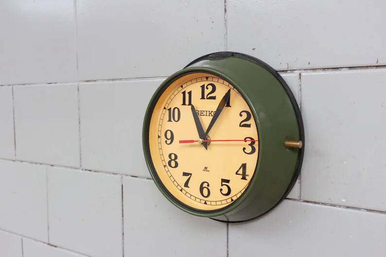 Vintage Seiko wall clock made in Japan