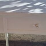 Current dressing table console in white painted wood with one drawer