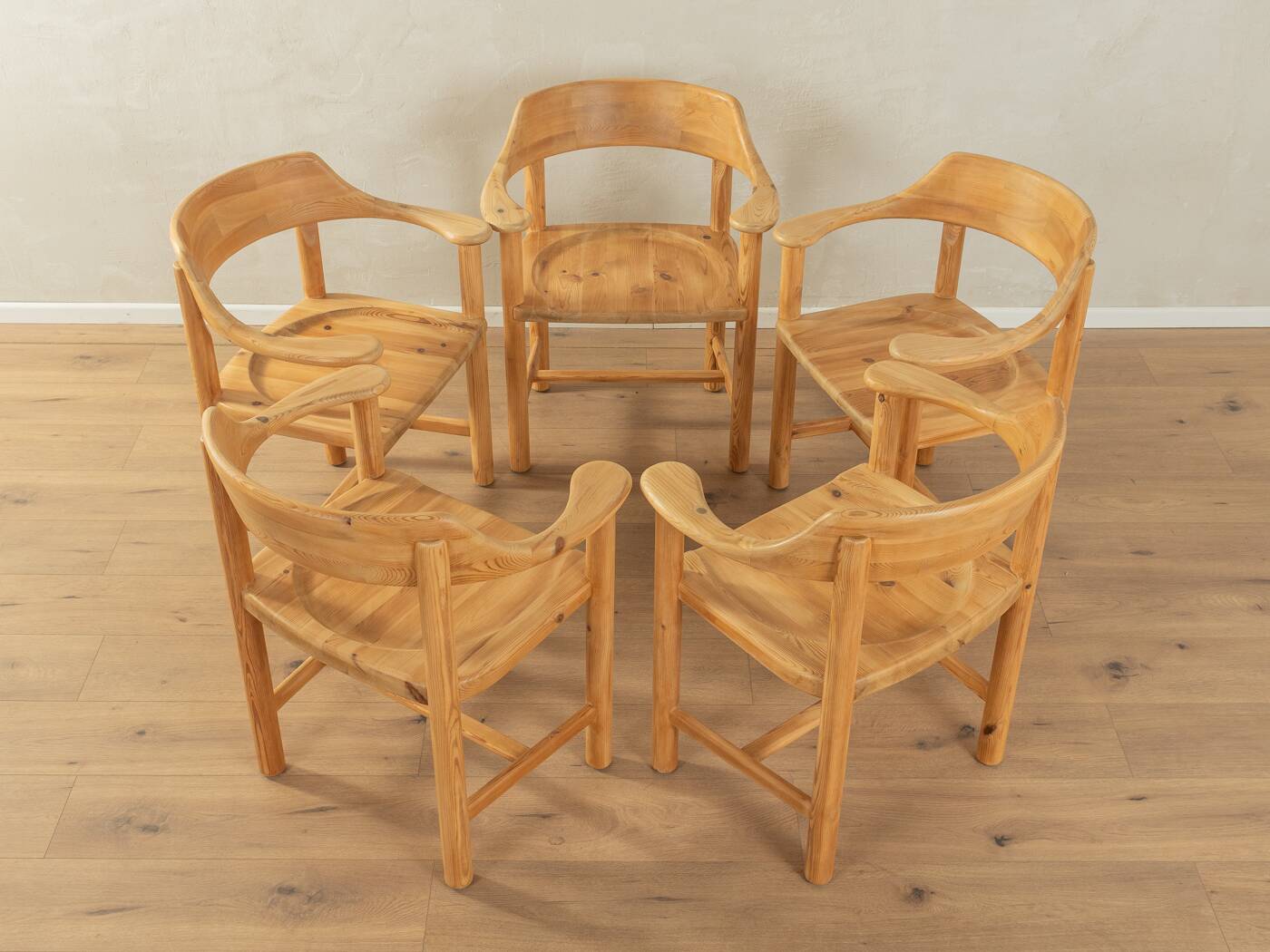 5x Rainer Daumiller Chairs, Solid Pine