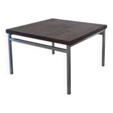 Vintage wooden and metal coffee table from the 1970s.