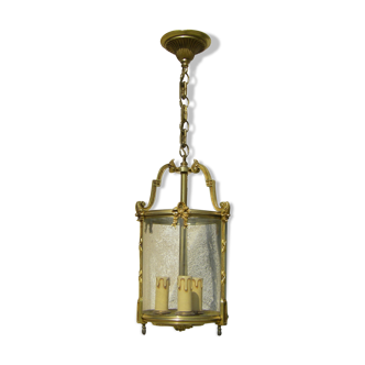 Gilded bronze vestibule lantern. Décor style Louis XVI