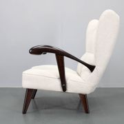 1950s Restored Wing Chair , Czechoslovakia