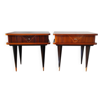 Paire de tables de chevet vintage 1965
