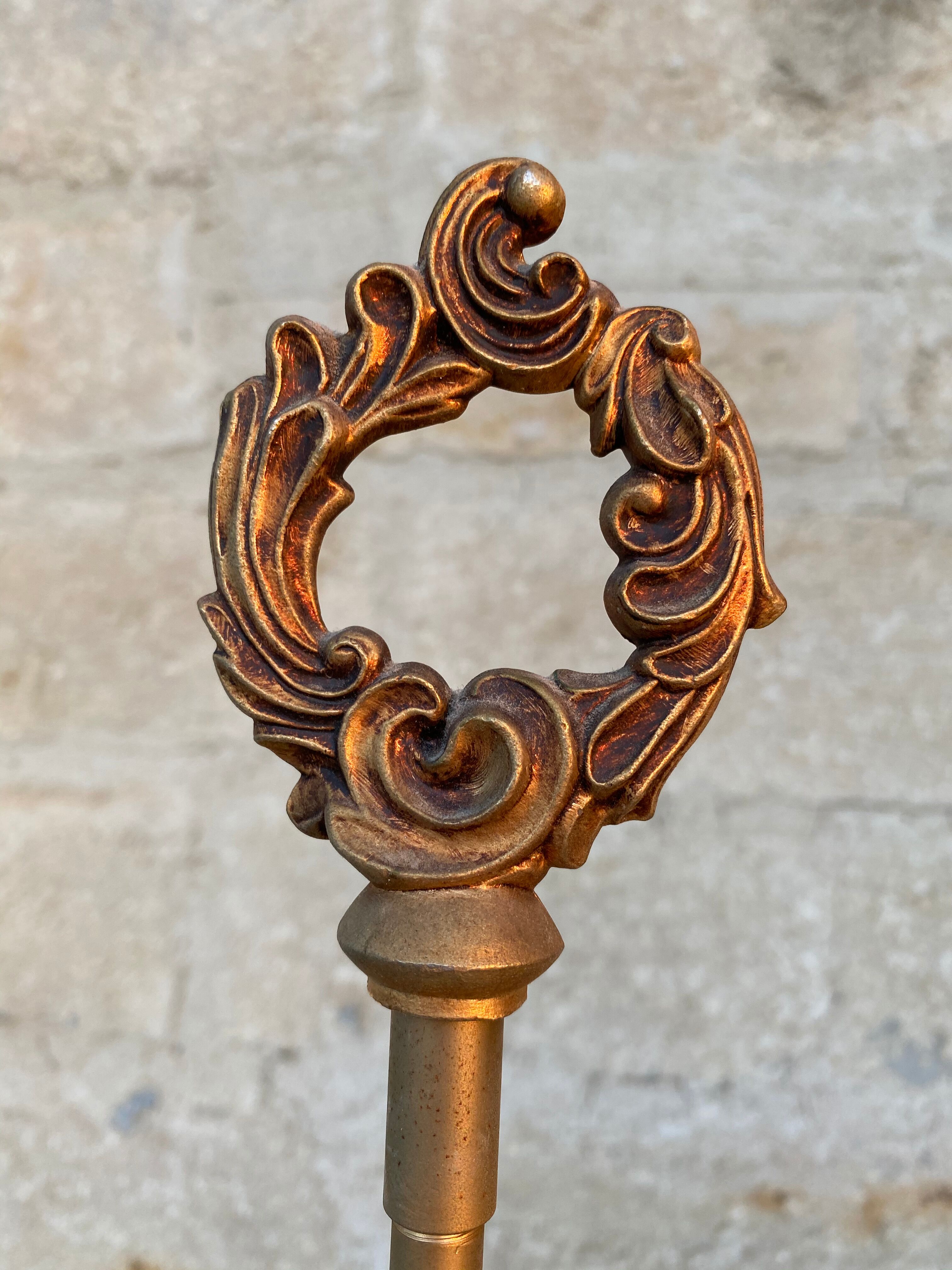 Louis XV style gilded bronze lampfloor, 1960s