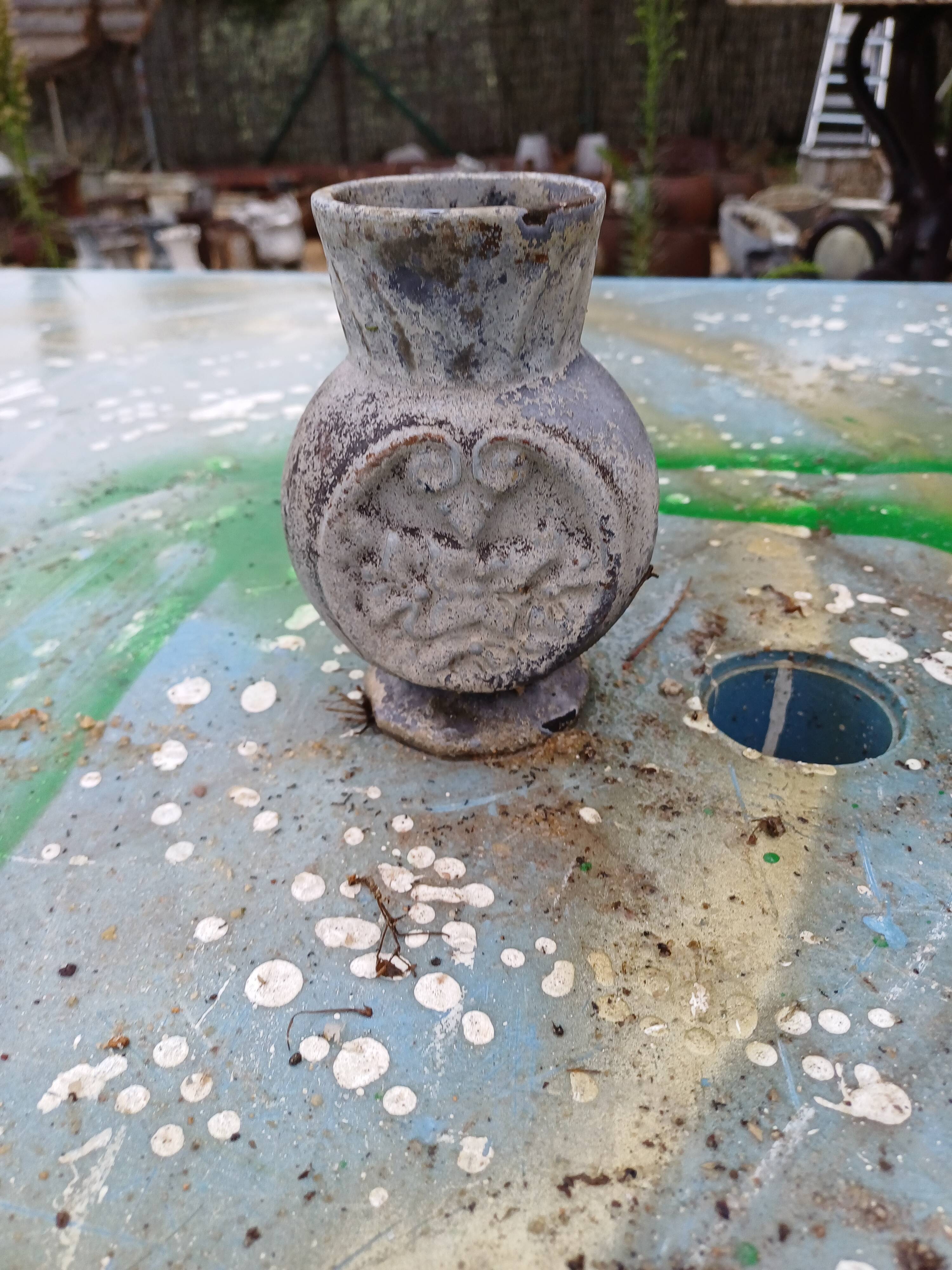 Pair of Cast Iron Vases 1900 from Charleville-Mézières