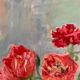 Ancient painting, still life in vase, flower pot and pitcher, signed, 20th century