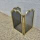 Small fire screen, spark arrester, brass, 3-panel, 1970