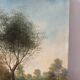 Path under the tall trees, oil on canvas signed