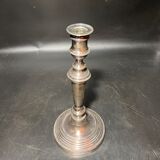 Silver metal candle holder