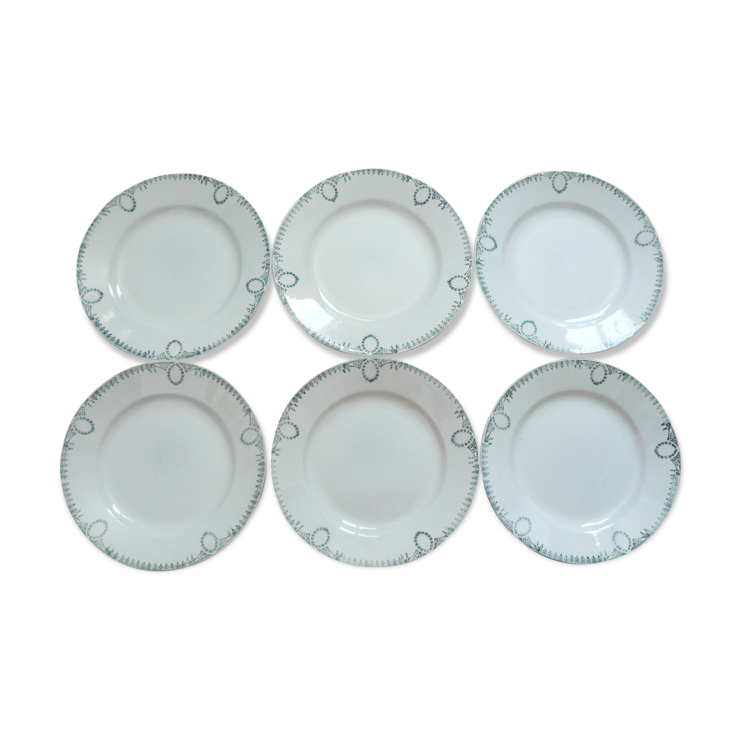 Lot of 6 plates flat st amand Ceranord