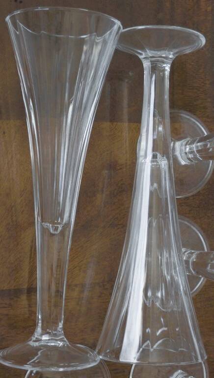 12 vintage champagne flutes