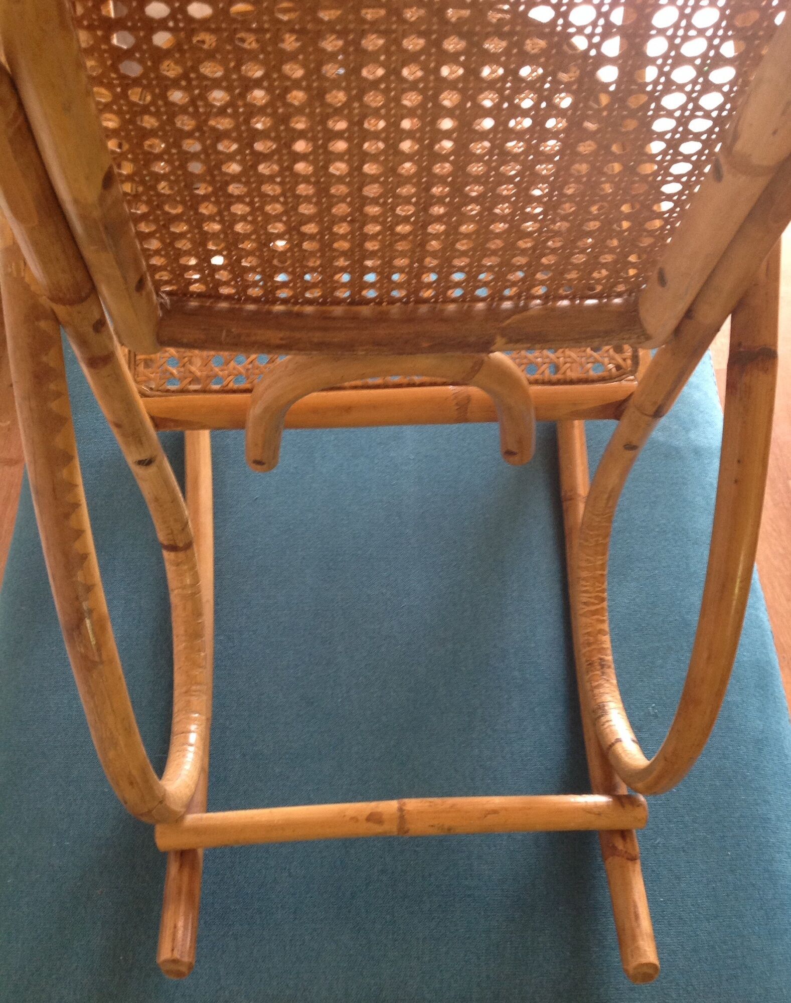 Rocking chair child rattan wicker nsac retro old vintage