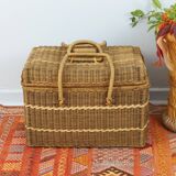 Vintage wicker trunk