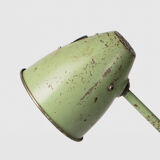 Industrial midcentury table lamp in green, 1960s