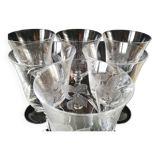 Crystal wine glass