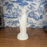 Statue of Saint Joseph and the infant Jesus in biscuit porcelain, early 20th century