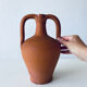 Terracotta amphora vase, jar