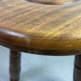 Turned wooden tripod stool